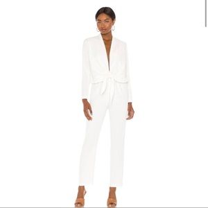 Revolve Laurie Jumpsuit in Ivory Amanda Uprichard